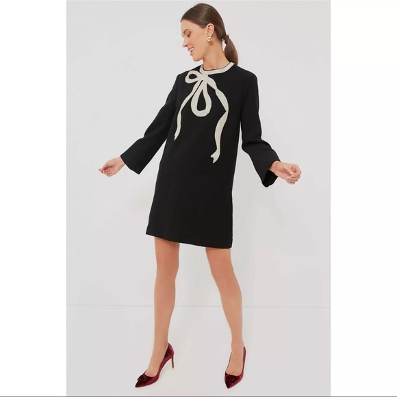 TUCKERNUCK Black Bow Mini Jamie Dress little black dress. Party dress Medium - Picture 9 of 10